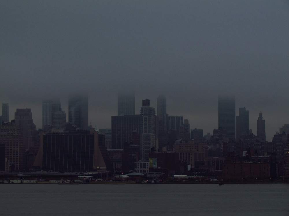 New York Skyline in the clouds